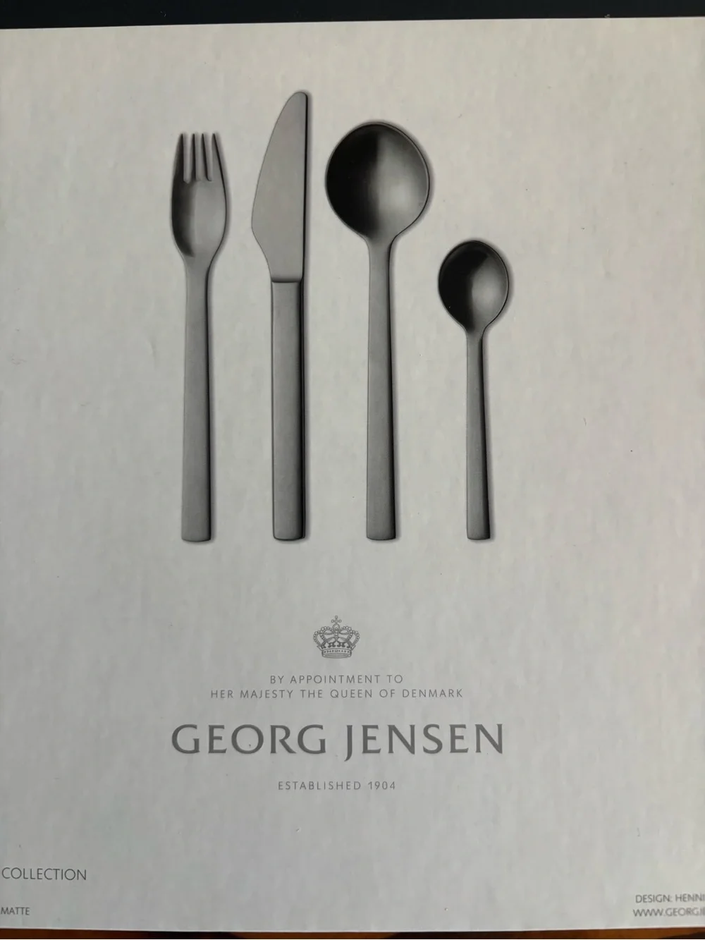 Georg Jensen Matte Gray Flatware Collection in Gray
